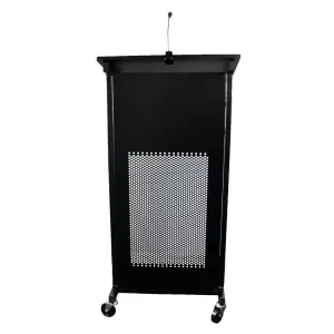 RL Heavy Duty Lectern with Melamine Shelves and Castors thumbnail 1