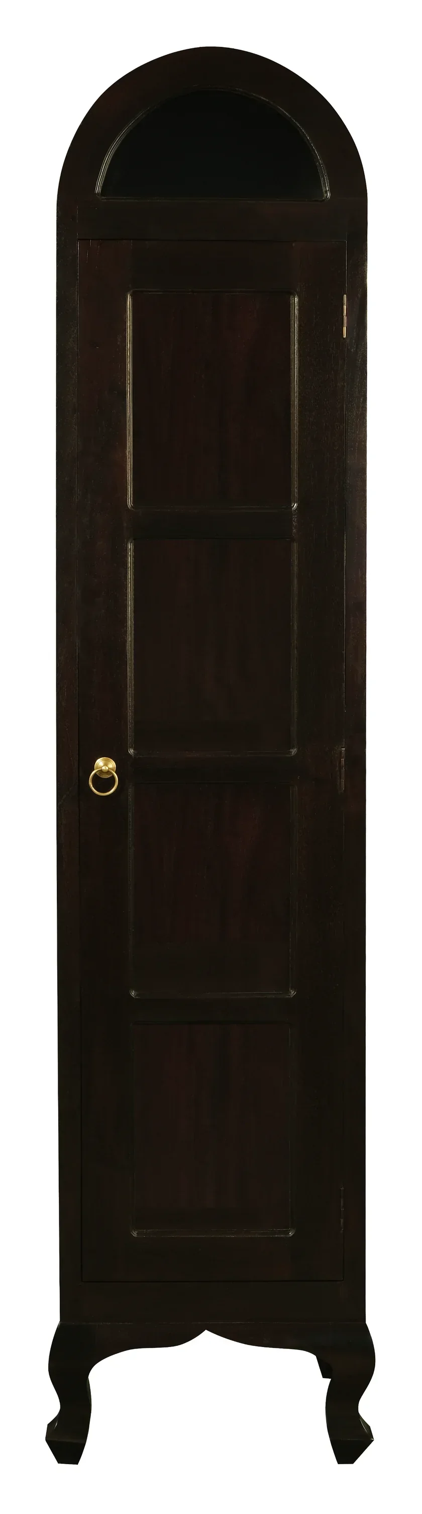 CT Queen Anne Solid Timber Single Dome Display Cabinet Large