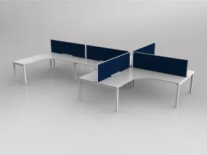 OL Axis 6 User L Shape 90° Workstation with Screen - Breathe Fabric thumbnail 3