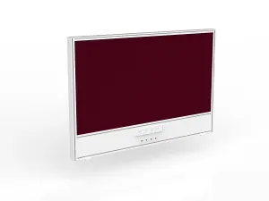 OL Studio Screen with Ducting for Agile Shared Desk – Breath Fabric with White Frame thumbnail 15