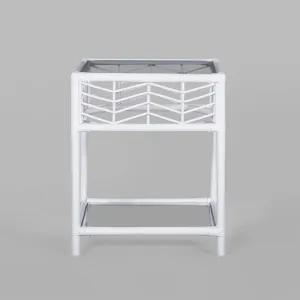 VI Sun Rattan with Glass Top & Shelf Bedside Table thumbnail 6