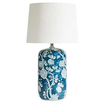 SH Forbes Floral Ceramic Base Table Lamp