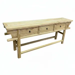MF Chinese Antique Reproduction Dongbei 3-Drawer Hall Table thumbnail 5