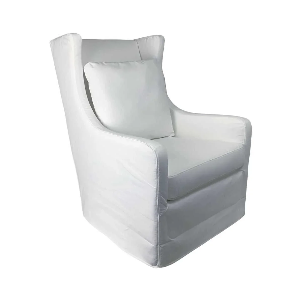 CR Wright Fabric Upholstered Swivel Chair