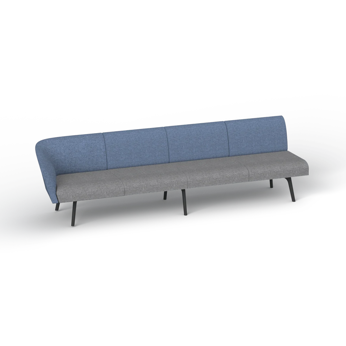 OL Willow Fabric Upholstered 4 Seater 1 Arm Reception Area Sofa