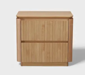 MD Prado Solid Timber 2 Drawer Bedside Table thumbnail 3