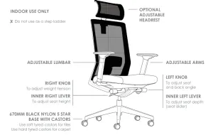 ST Kube High Back Executive Chair with Headrest thumbnail 3