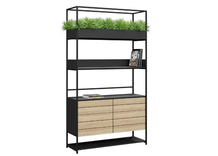 DD Max Cafe Welded Framed 2 Door Planter With Storage