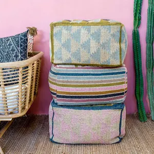 SH Bayu Fabric Upholstered Square Ottoman thumbnail 2