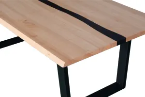 VI Dorian Solid Timber Top with Metal Base Dining Table thumbnail 3