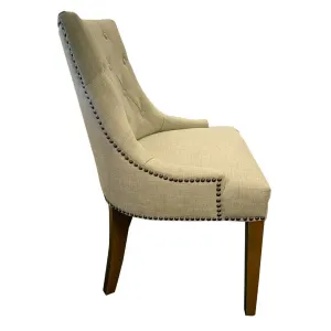 VI Monte Fabric Upholstered Timber Leg Dining Chair thumbnail 3
