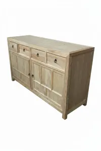 MF Chinese Antique Reproduction Recycled Timber 2 Door 4 Drawer Sideboard thumbnail 6