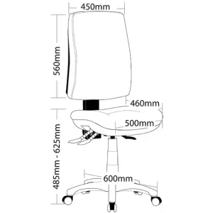 ST Alpha High Back Task Chair with Seat Slider thumbnail 2