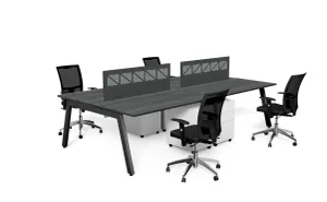 DD Vista Double Sided Workstation For 4 Person with Optic Screen thumbnail 7