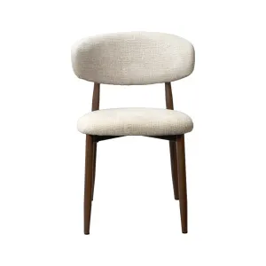VI Cotswold Fabric Upholstered Dining Chairs Walnut and Beige thumbnail 6