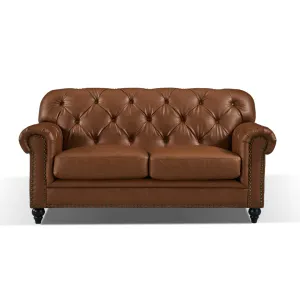 BT Barclay Chesterfield PU Leather Upholstered 2 Seater Sofa thumbnail 1