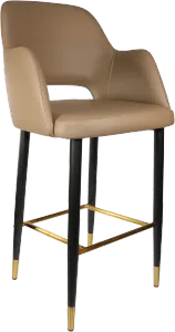 FL Sorbet Vinyl Upholstered Metal Leg Hospitality Barstool thumbnail 3