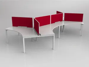 OL Axis 6 User 120° Workstation with Screen - Breathe Fabric thumbnail 2