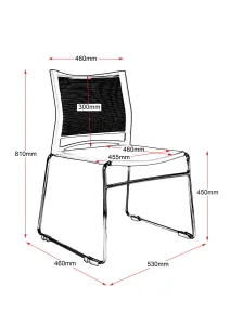 RL PMV Stackable Chrome Sled Base Hospitality Chair thumbnail 6
