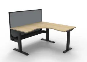 RL Boost Static Corner Desk with Aluminium Framed Screen thumbnail 6