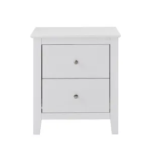 VI Lunar Solid Timber 2 Drawer Bedside Table thumbnail 1