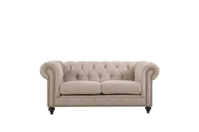 BT Chesterfield Fabric Upholstered 2 Seater Sofa