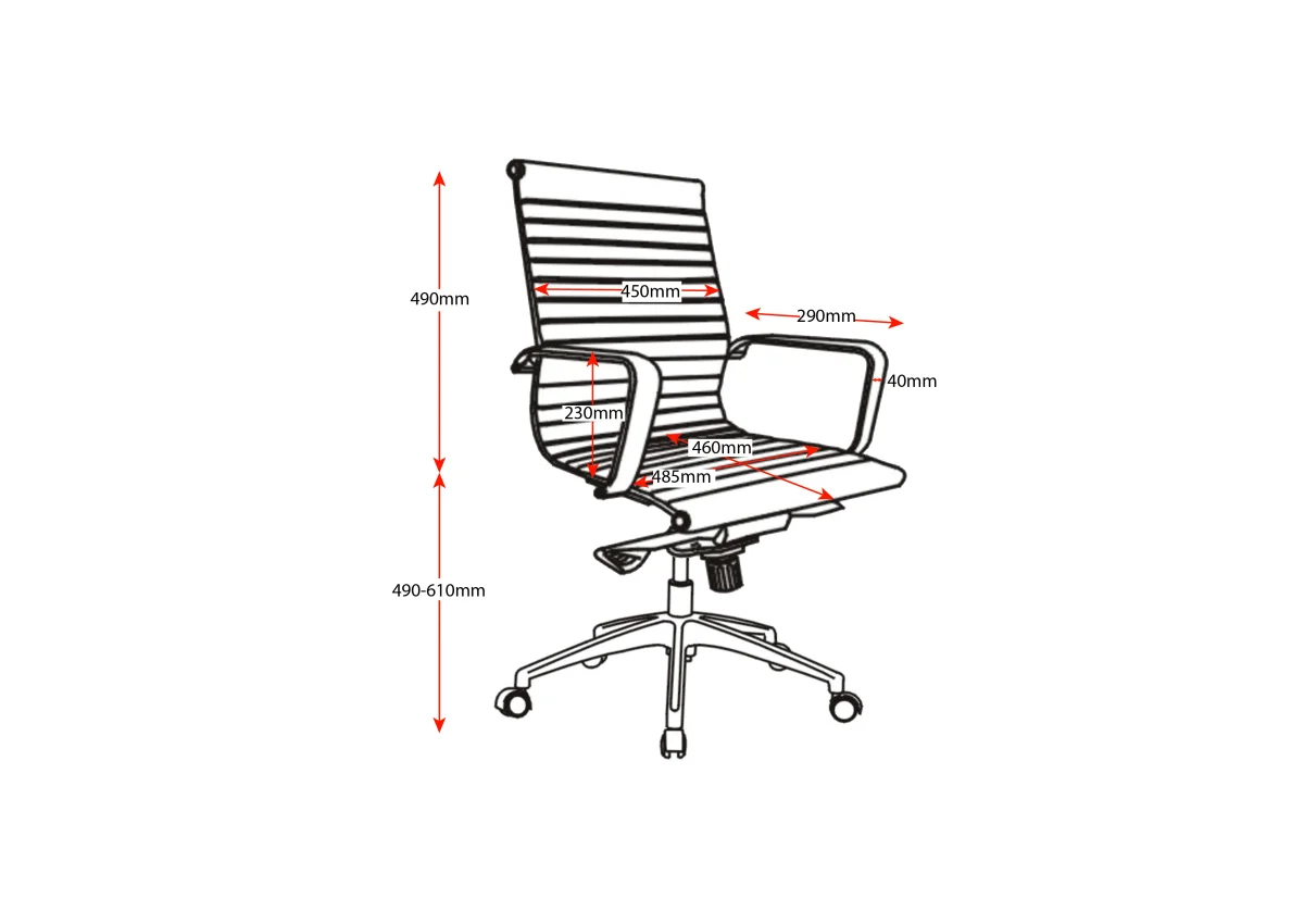 RL PU605M PU Leather Upholstered Boardroom Chair