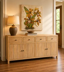 CR Sonoma Solid Timber 4 Drawer 4 Door Buffet thumbnail 2