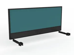 OL Studio Screen with Ducting for Agile Individual Desk – Splice Fabric with Black Frame thumbnail 1