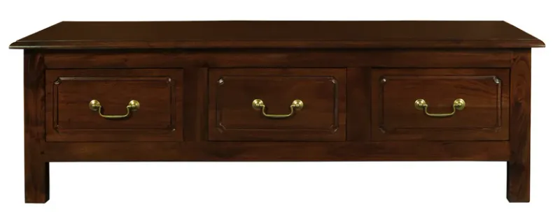 CT Tasmania Solid Timber 6 Drawer Straight Leg Coffee Table