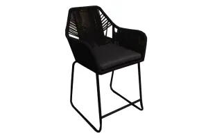 VI Faro Metal Sled Base Round Rope Outdoor Bar Chair thumbnail 2