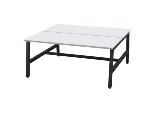 OL Axis Trestle 2 User Bench – White Top Black Frame thumbnail 2