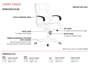 ST Camry PU Leather Low Back Executive Chair thumbnail 3