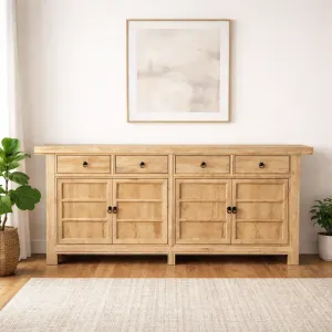MF Chinese Antique Reproduction Recycled Timber 4 Door 4 Drawer Sideboard thumbnail 2