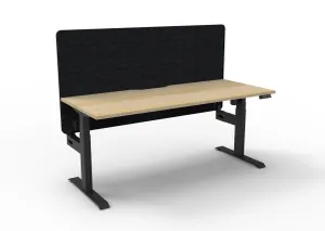 RL Boost Light Motorized Height Adjustable Workstation with Black Eco Panel Screen thumbnail 6