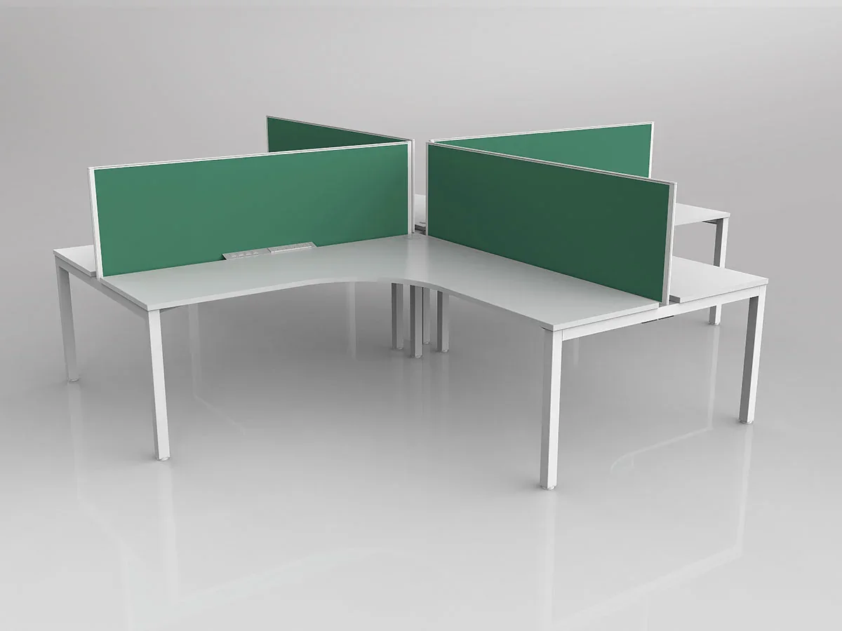 OL Axis 4 User 90° Workstation with Screen - Breathe Fabric