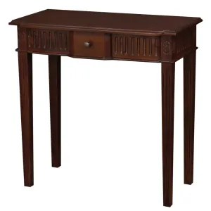 CT Milly Solid Timber 1 Drawer Carved Hall Table thumbnail 3
