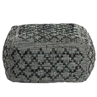 SH Houston Fabric Upholstered Square Ottoman