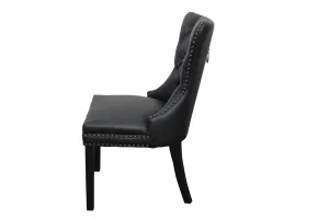 BT Elena Black PU Leather Upholstered Timber Leg Dining Chair thumbnail 3