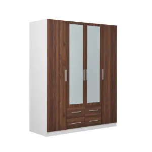 HE Zara 4 Door 4 Drawer Wardrobe with Mirrors thumbnail 1