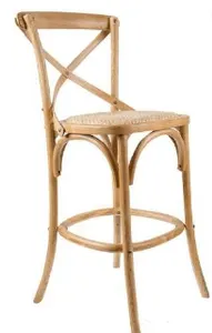 VI Cafe Timber Framed Rattan Seat Bar Stool thumbnail 5