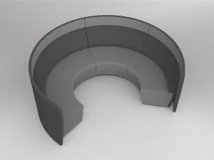 OL Motion Arc 4 Seater Reception Area Lounge with 1.1M High Privacy Wall thumbnail 7