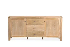 VI Montauk Timber Veneer 2 Door 3 Drawer Buffet thumbnail 1