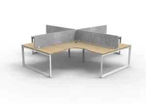 RL Infinity Loop 4 People Corner Workstation with Ecopanel Screen thumbnail 7
