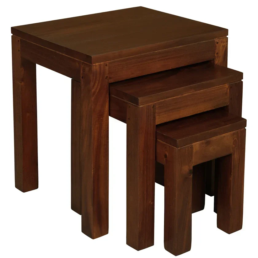 CT Amsterdam Solid Mahogany Timber Nest of Tables