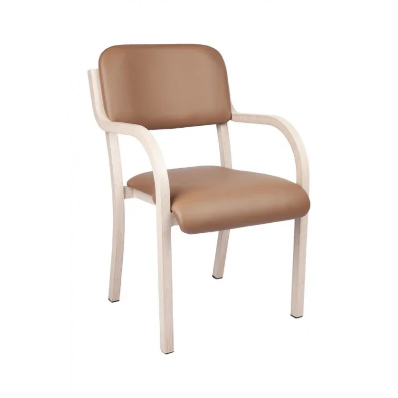 MA Aliwood Aluminium Framed Stackable Visitor Armchair