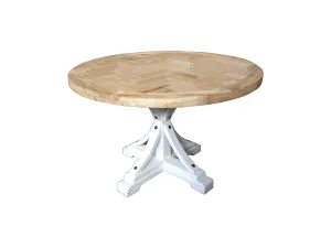 MF Brussels Recycled Elm Timber Round Dining Table thumbnail 1
