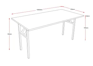 RL Rapid Black Steel Frame Folding Table thumbnail 4