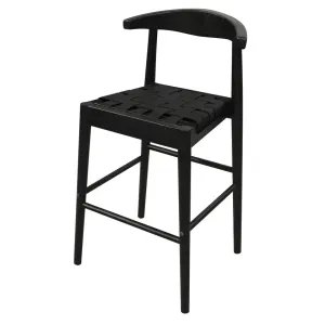 CT Elliot Genuine Leather Seat Timber Base Barstool thumbnail 10