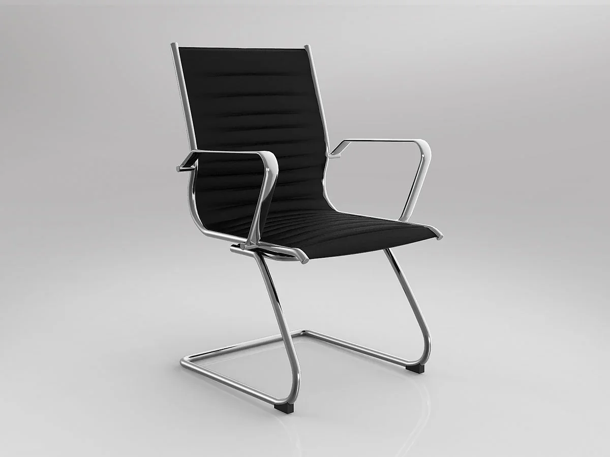OL Metro PU Leather Upholstered Sled Base Visitor Chair